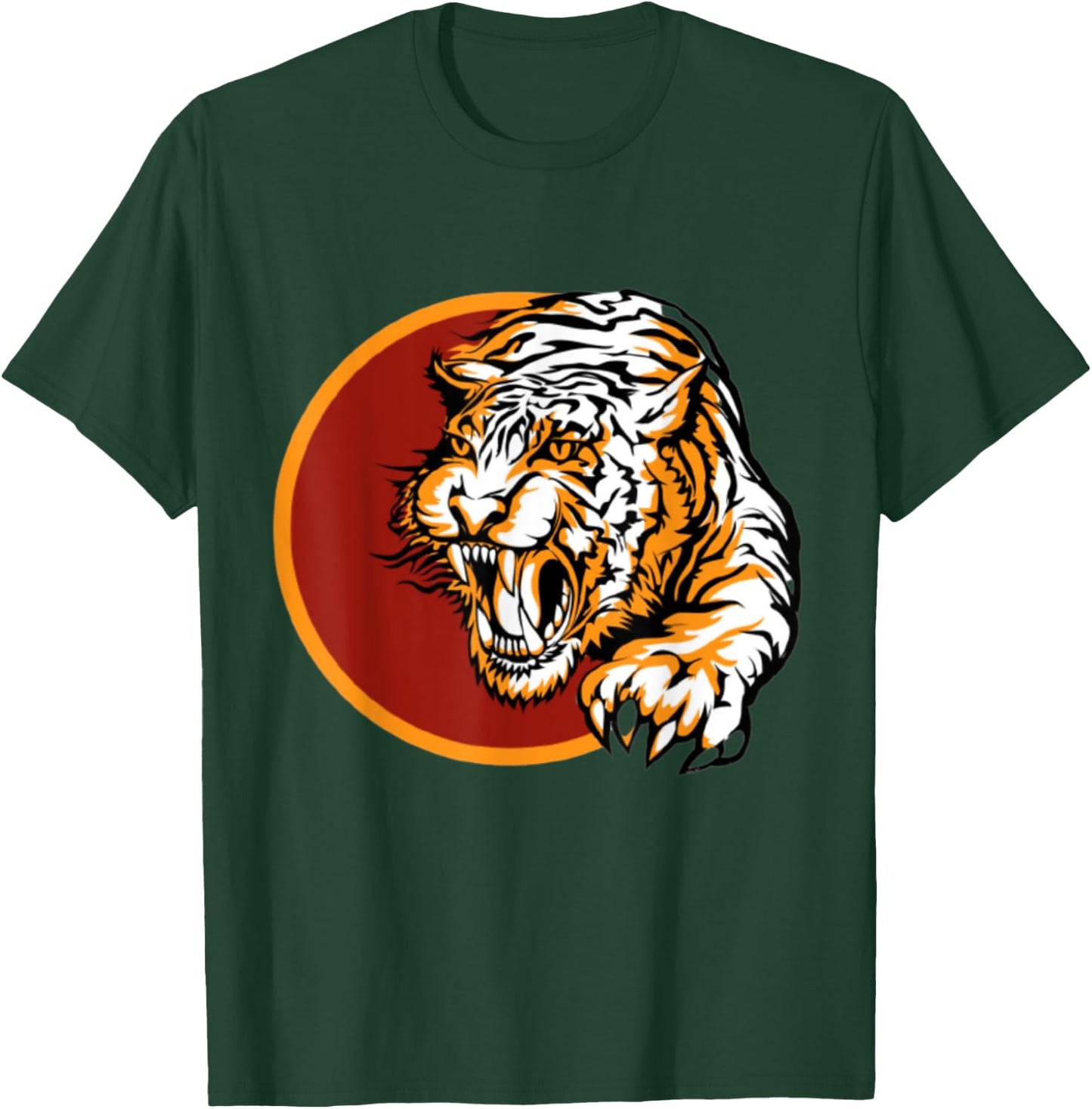 Angry Tiger Printed Premium Quality T-Shirt - T-Shirt | Forest