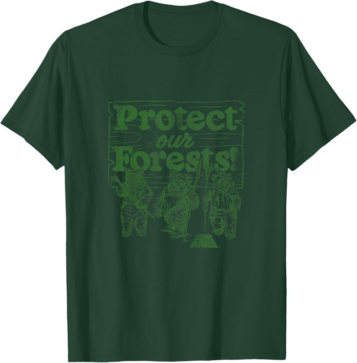 Kids Star Wars Classic Protect Our Forests Vintage Ewok Fighters T-Shirt - T-Shirt | Forest