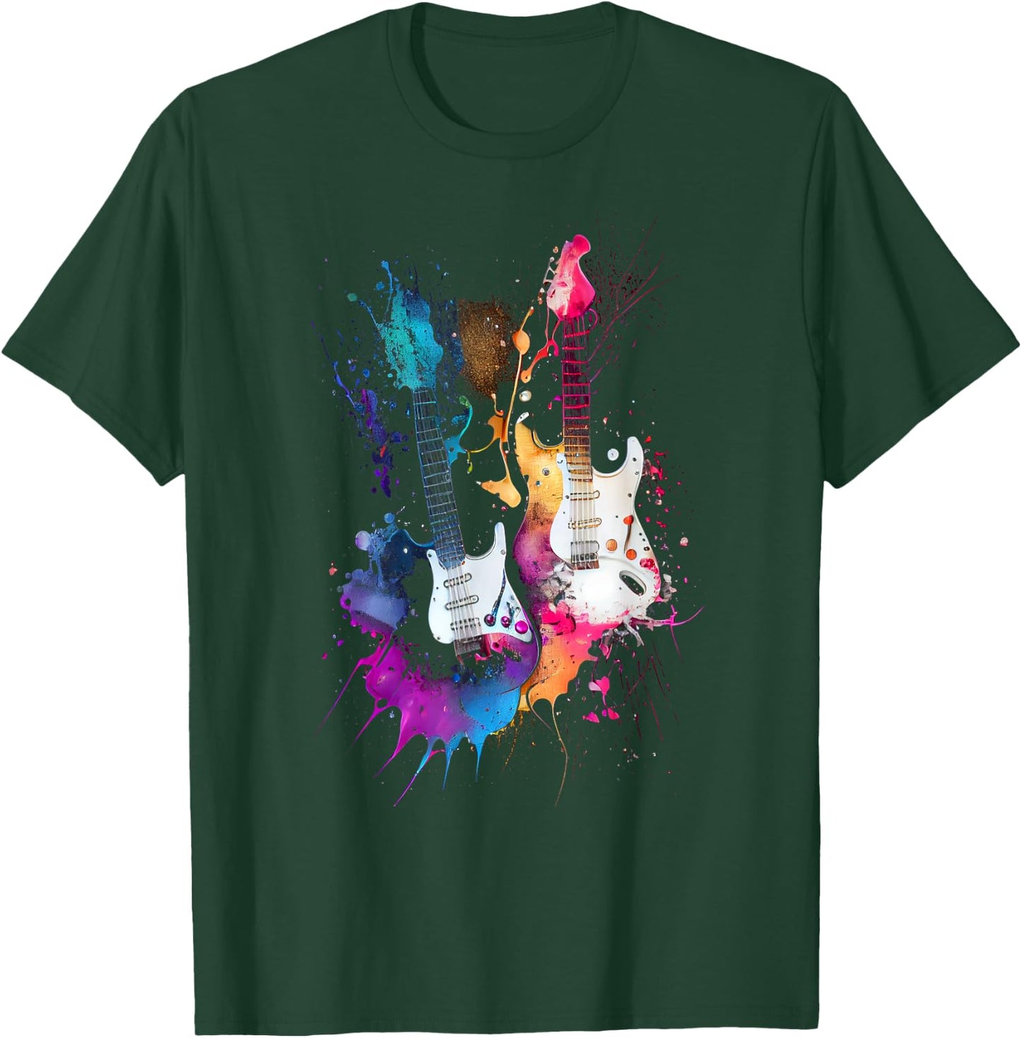 Guitars Musicians Guitarists T-Shirt - T-Shirt | Forest