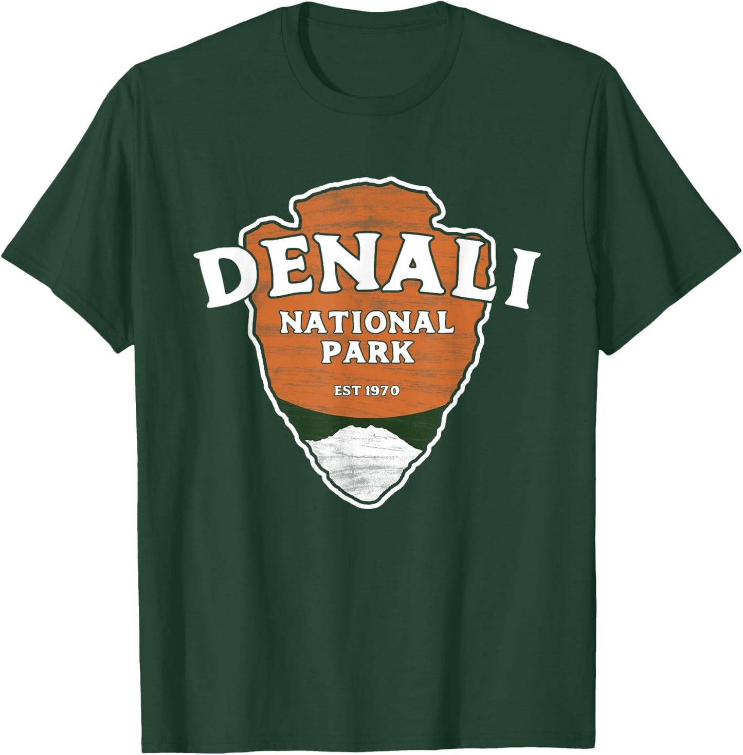 Denali National Park Classic Style Arrowhead Sign T-Shirt - T-Shirt | Forest