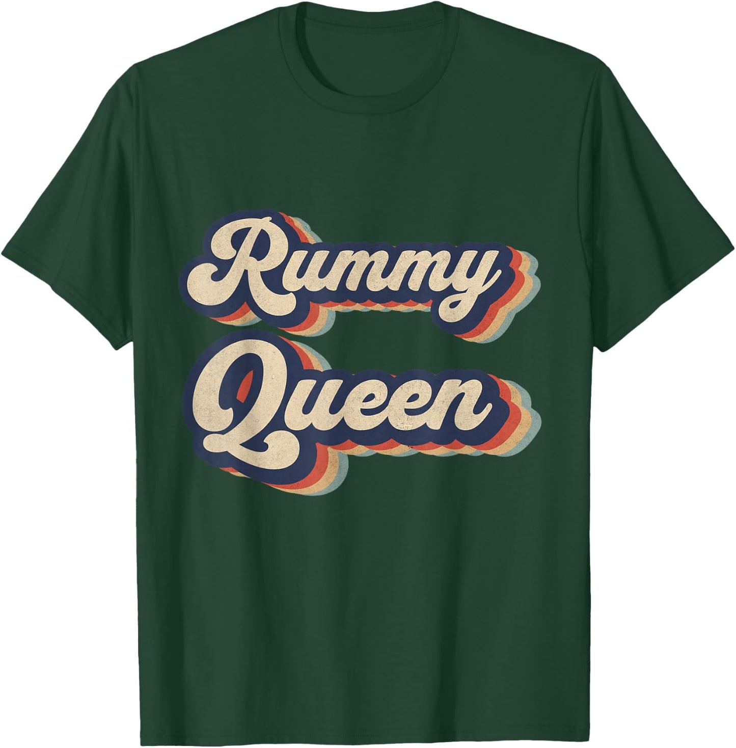 Rummy Queen Vintage Design Funny Rummy Card Game T-Shirt - T-Shirt | Forest