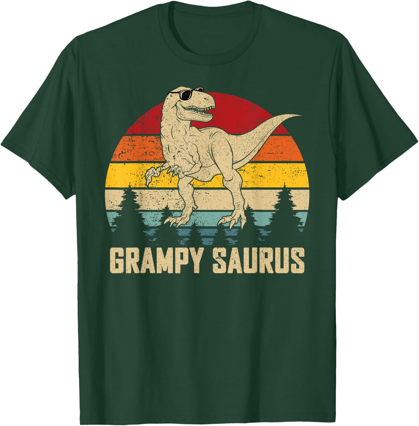 Grampysaurus T rex Dinosaur Dad Father's Day Grampy T-Shirt - T-Shirt | Forest