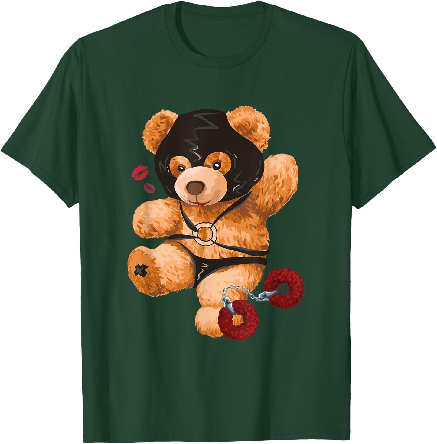 Latex Master Mistress Mrin Domina BDSM SM Teddy Bear T-Shirt - T-Shirt | Forest
