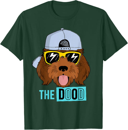 Chocolate Golden Doodle Dog, The Dood Brown Gooldendoodle T-Shirt - T-Shirt | Forest