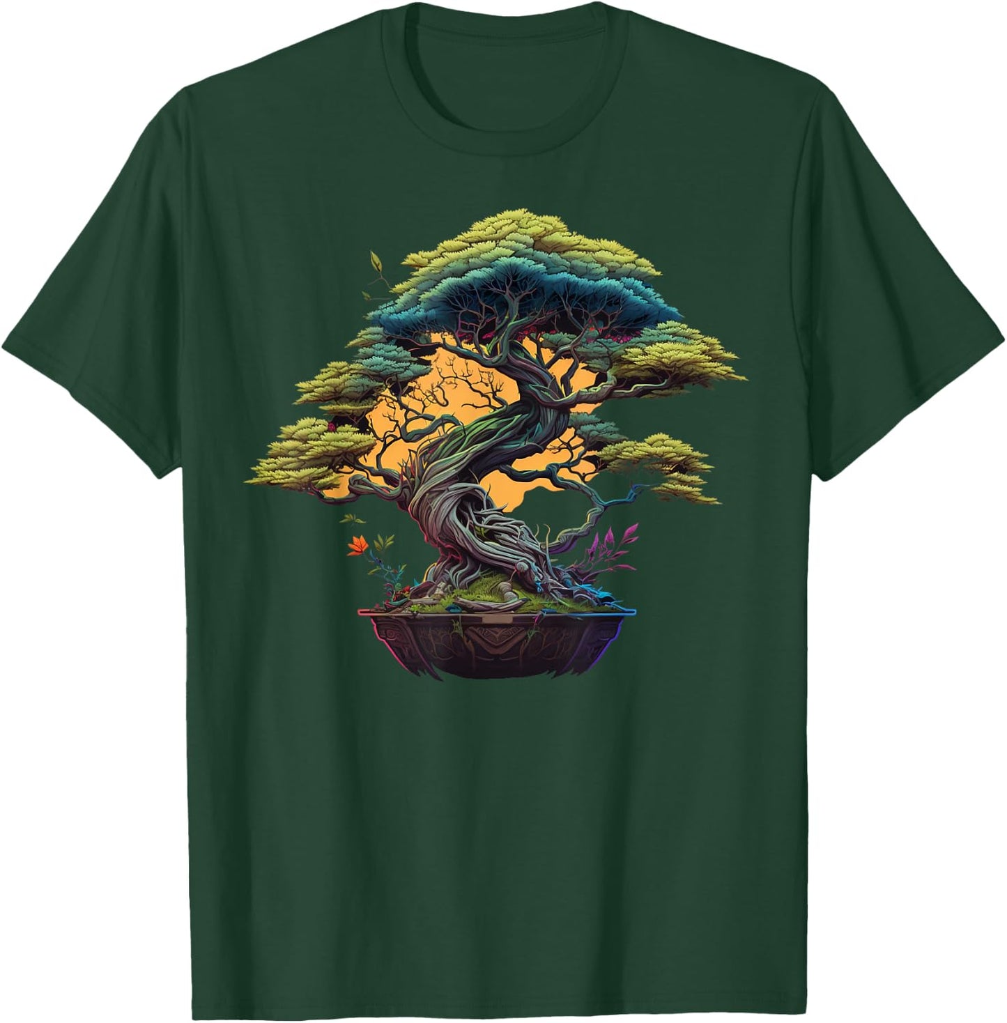 Bonkei Miniature tree on Japanese Bonsai Tree T-Shirt - T-Shirt | Forest