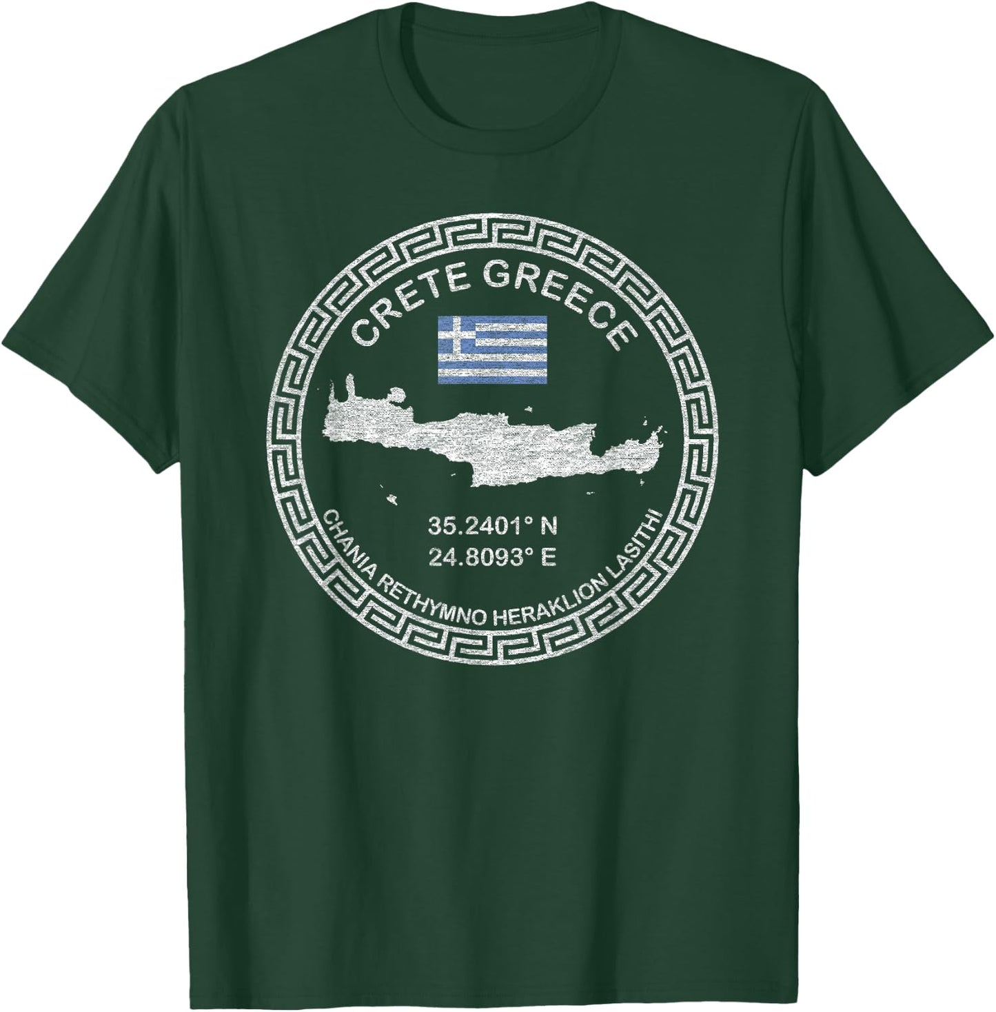 Crete Greece Chania Heraklion Rethymno Lasithi Crete T-Shirt - T-Shirt | Forest