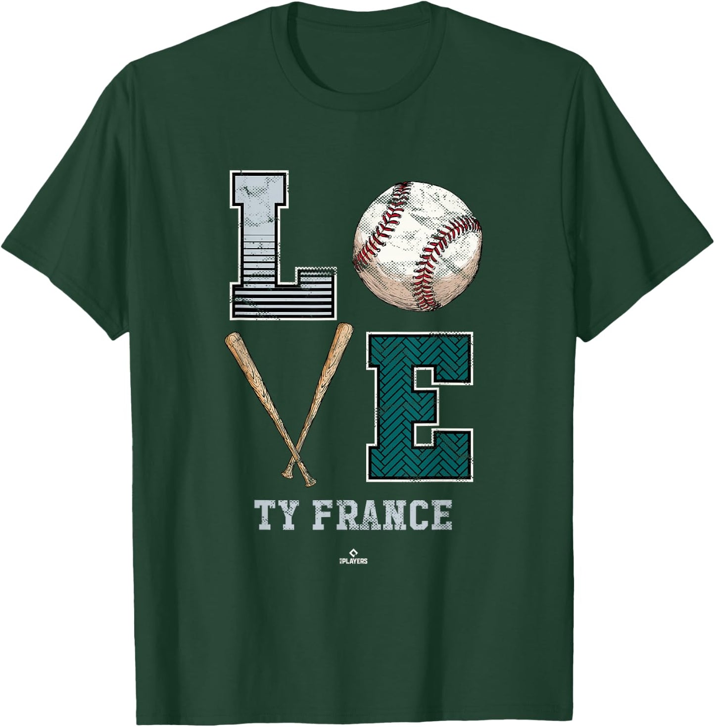 Love Ty France Ty France Seattle MLBPA T-Shirt - T-Shirt | Forest