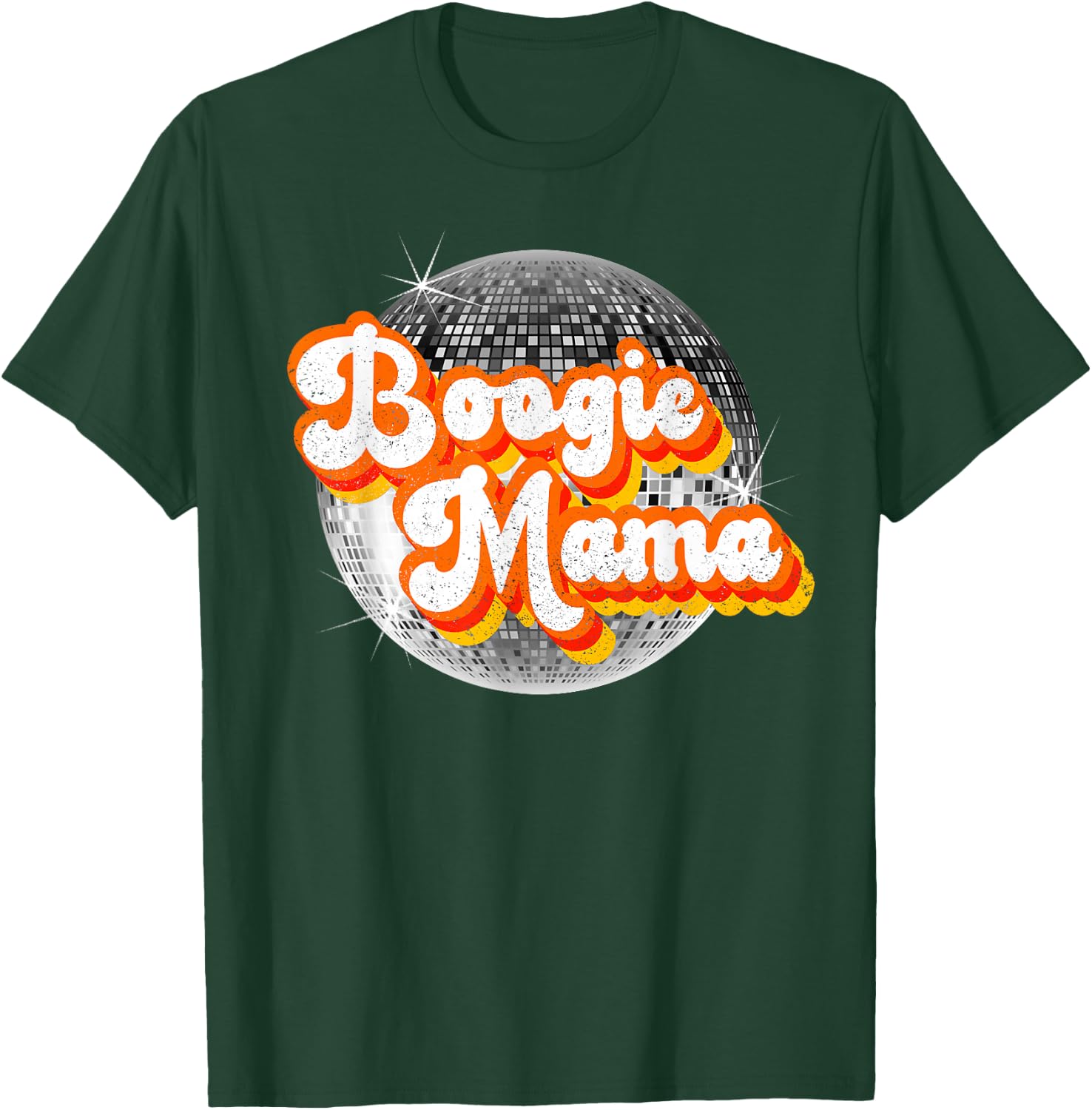 Funky Vintage Retro Disco Dancer 70s Boogie Mama Party Theme T-Shirt - T-Shirt | Forest