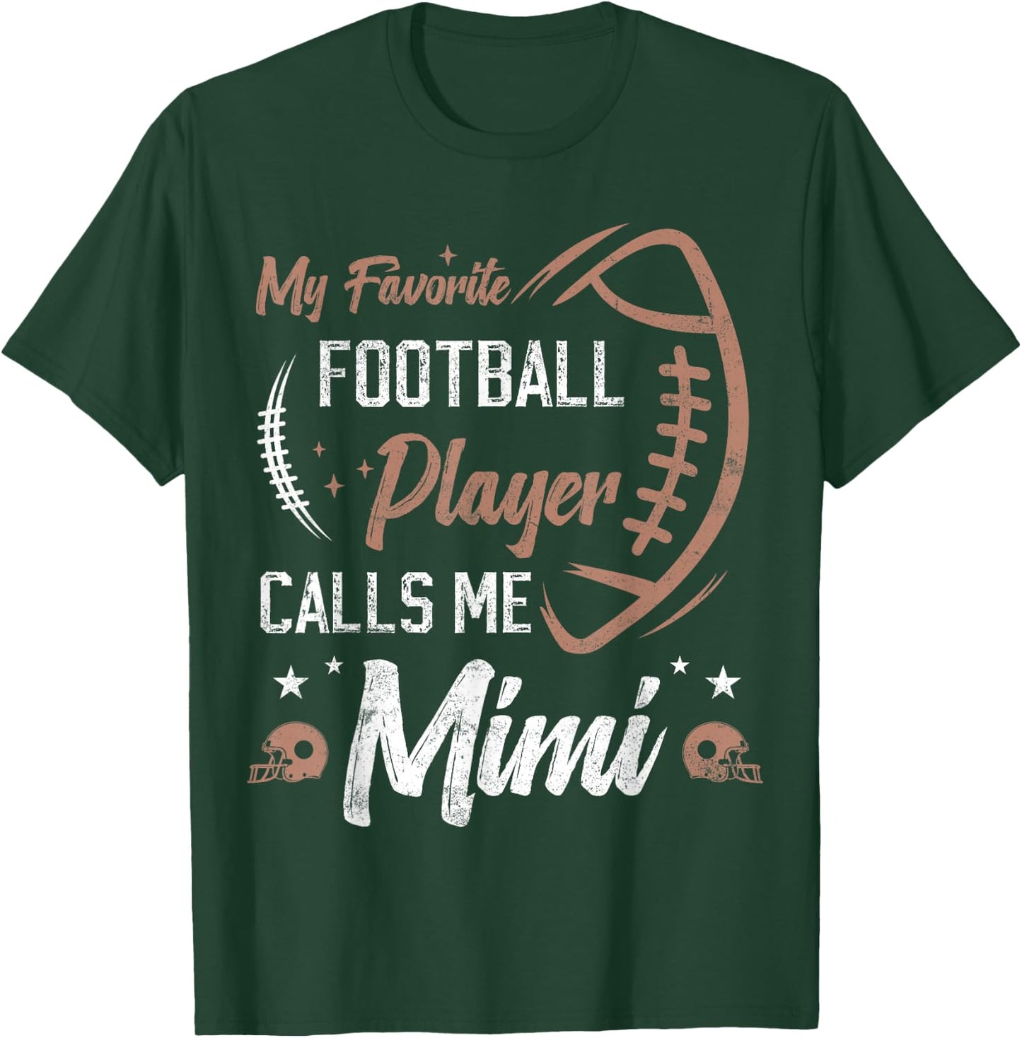 my favorite Football player calls me mimi, Football grandma T-Shirt - T-Shirt | Forest