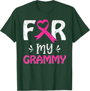 Pink Ribbon For My Grammy Breast Cancer Awareness Day T-Shirt - T-Shirt | Forest