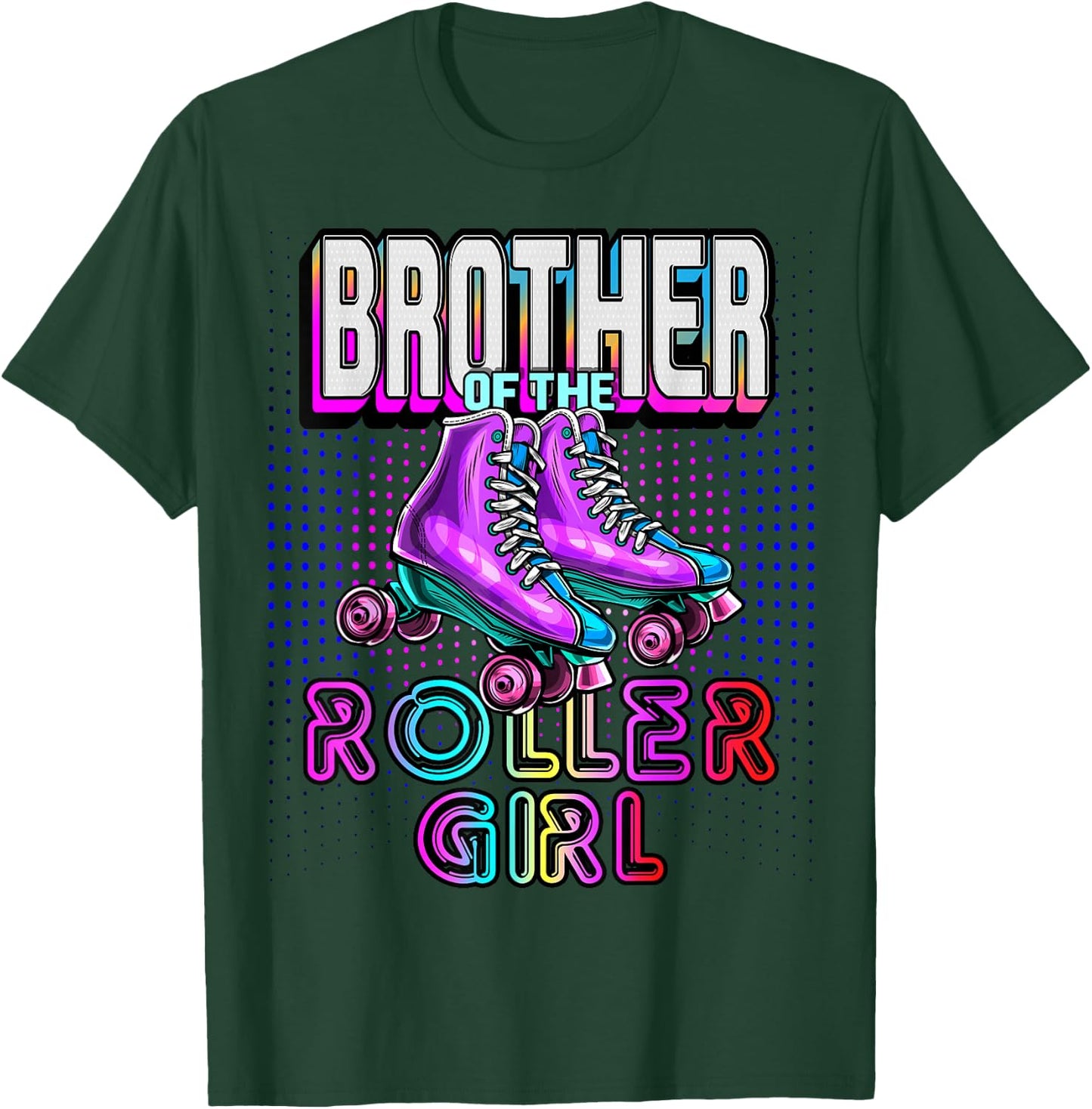 Brother Roller Girl Roller Skating Birthday Matching Family T-Shirt - T-Shirt | Forest