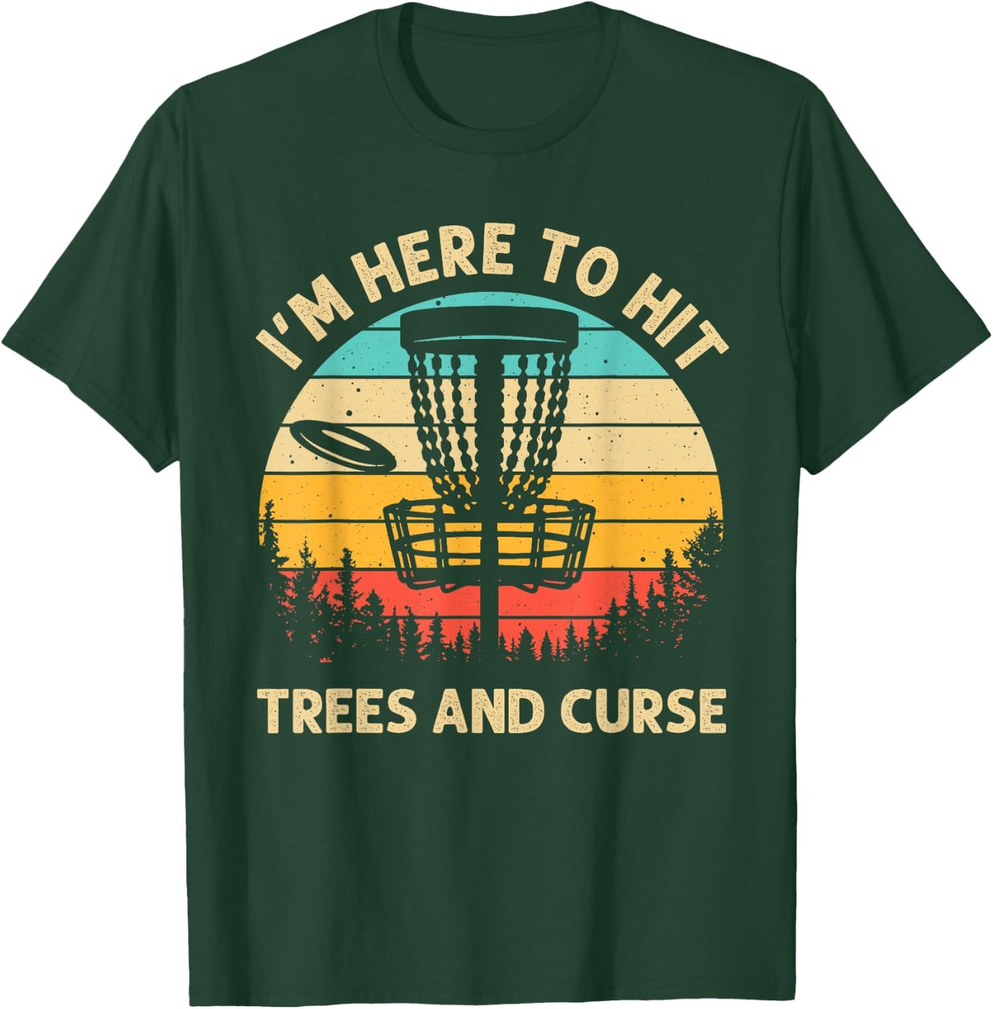 Funny Disc Golf Women Disc Golf Player Trees Sports T-Shirt - T-Shirt | Forest