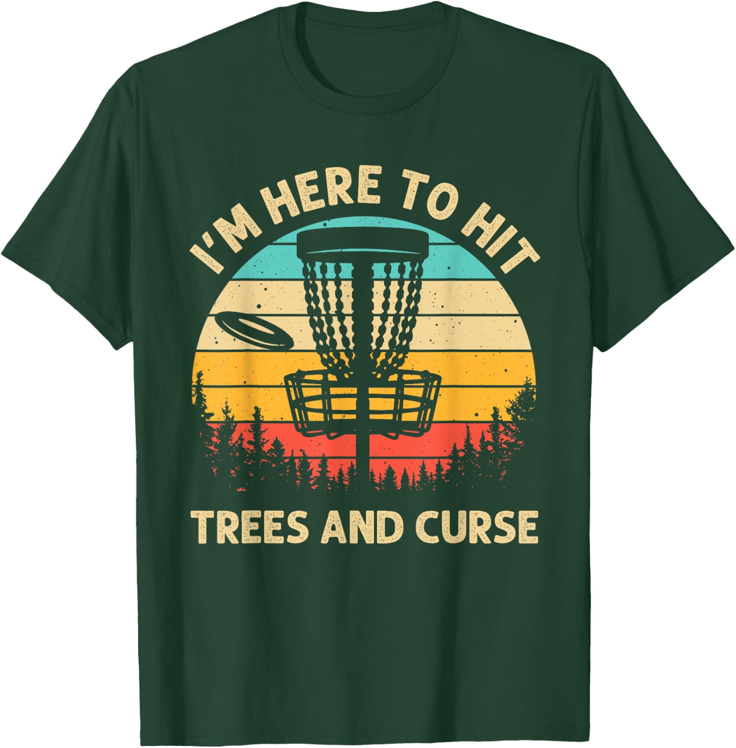 Funny Disc Golf Women Disc Golf Player Trees Sports T-Shirt - T-Shirt | Forest