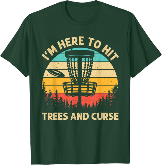 Funny Disc Golf Women Disc Golf Player Trees Sports T-Shirt - T-Shirt | Forest