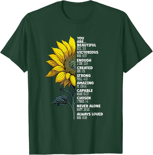 You Beautiful And Enough Created Strong Christian T-Shirt - T-Shirt | Forest