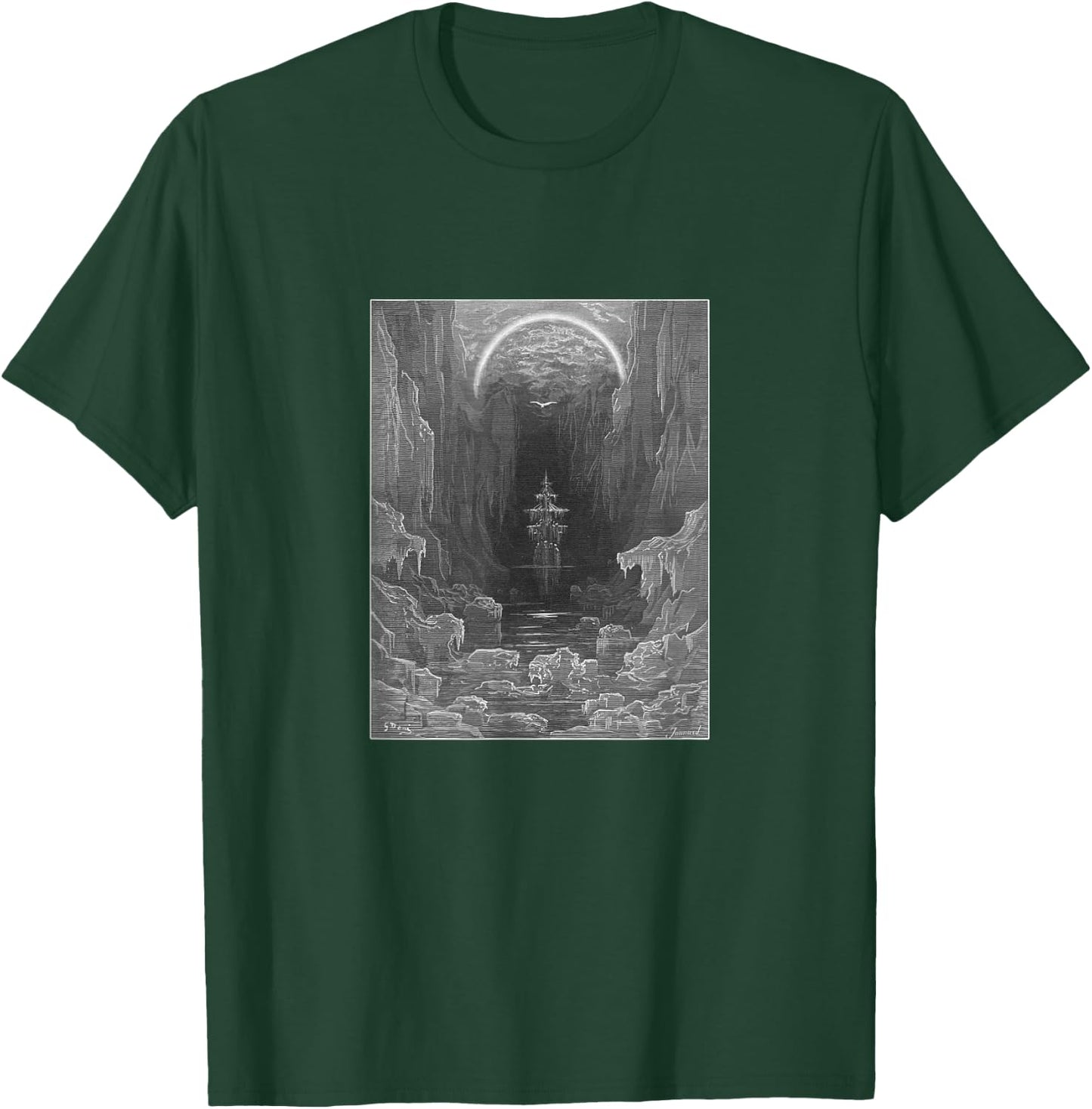 Rime of the Ancient Mariner “Ice All Around” Gustave Doré T-Shirt - T-Shirt | Forest