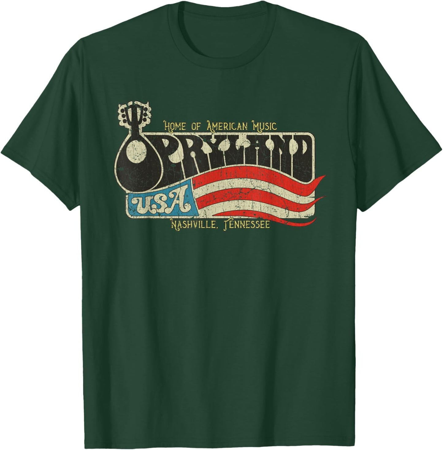 Vintage Opryland Vintage 1972 Tennessee USA Flag Women Men T-Shirt - T-Shirt | Forest
