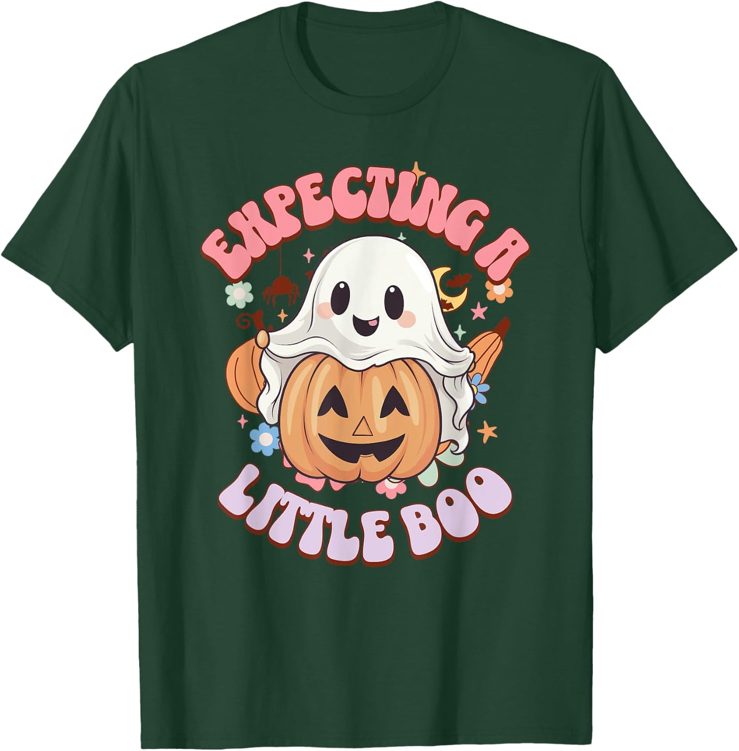 Halloween Pregnancy Mom To Be Expecting Little Boo T-Shirt - T-Shirt | Forest