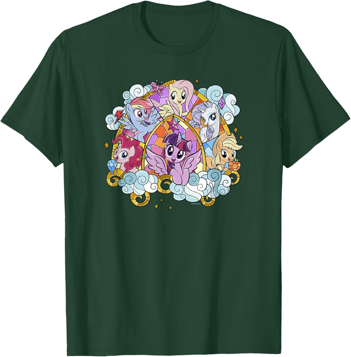 My Little Pony: Friendship is Magic Stained Glass Pony Group T-Shirt - T-Shirt | Forest