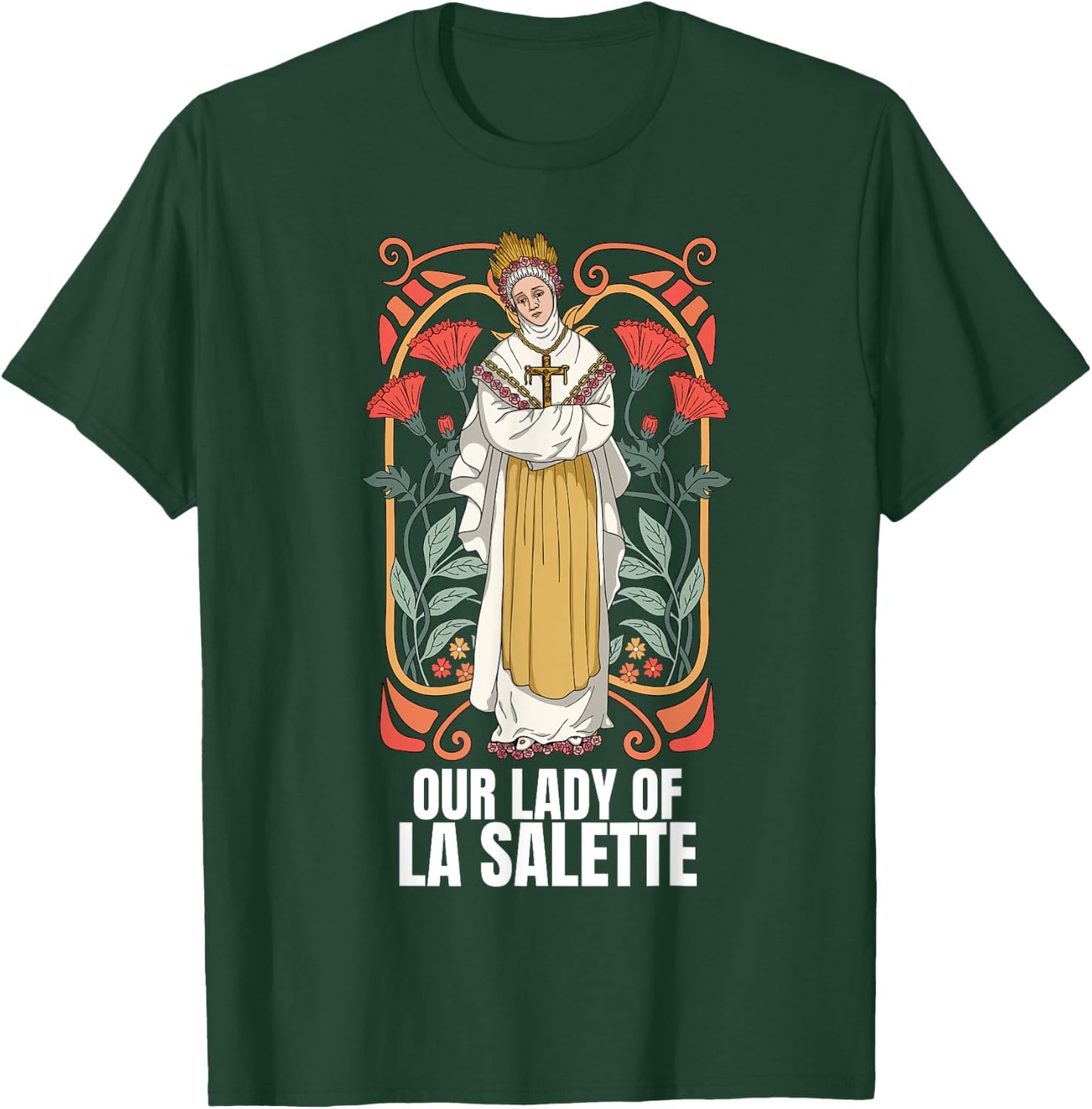 Our Lady Of La Salette Marian Catholic T-Shirt - T-Shirt | Forest