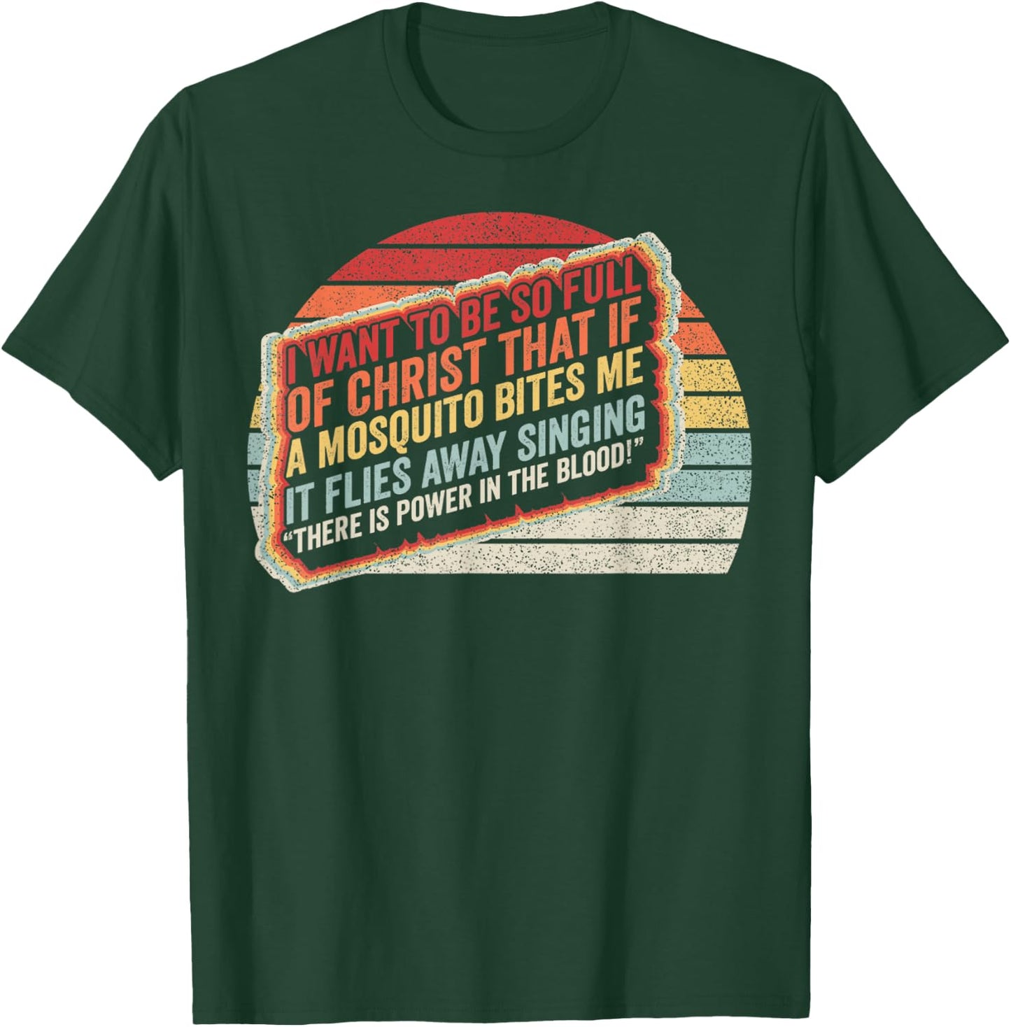 Vintage Retro Christian Mosquito Joke Funny Deluxe T-Shirt - T-Shirt | Forest