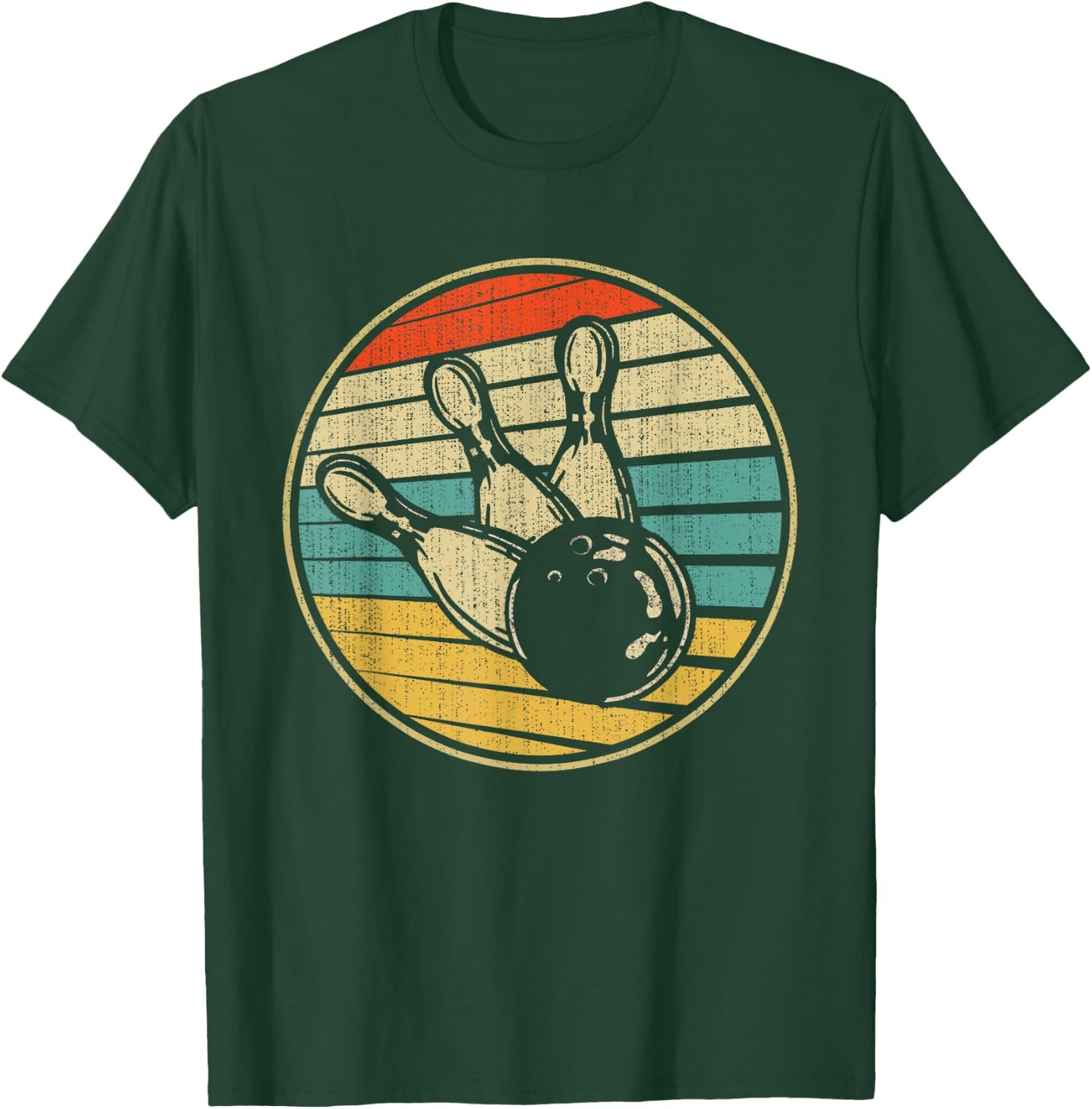 This Is How I Roll Vintage Retro Bowling 60s 70s Bowler T-Shirt - T-Shirt | Forest