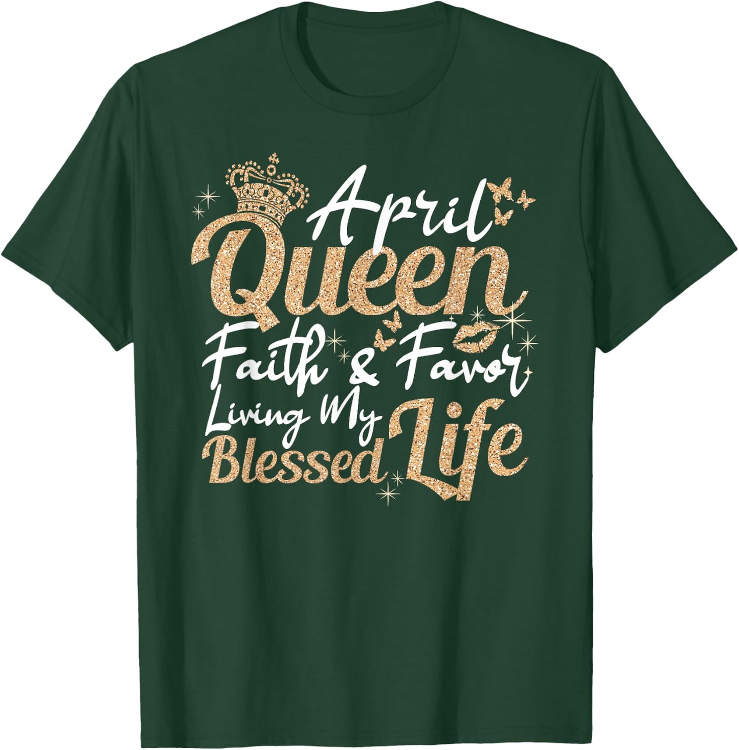 April Queen Diva A Girl Was Born In April Bday Party T-Shirt - T-Shirt | Forest