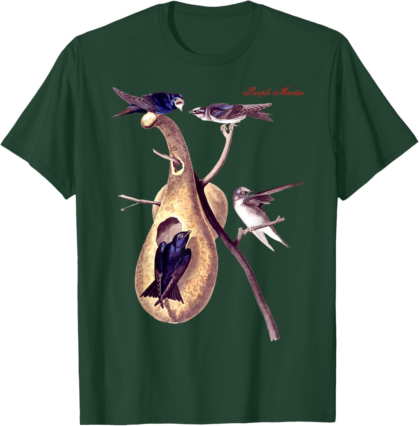 Audubon Purple Martin North American Birds Education Nature T-Shirt - T-Shirt | Forest