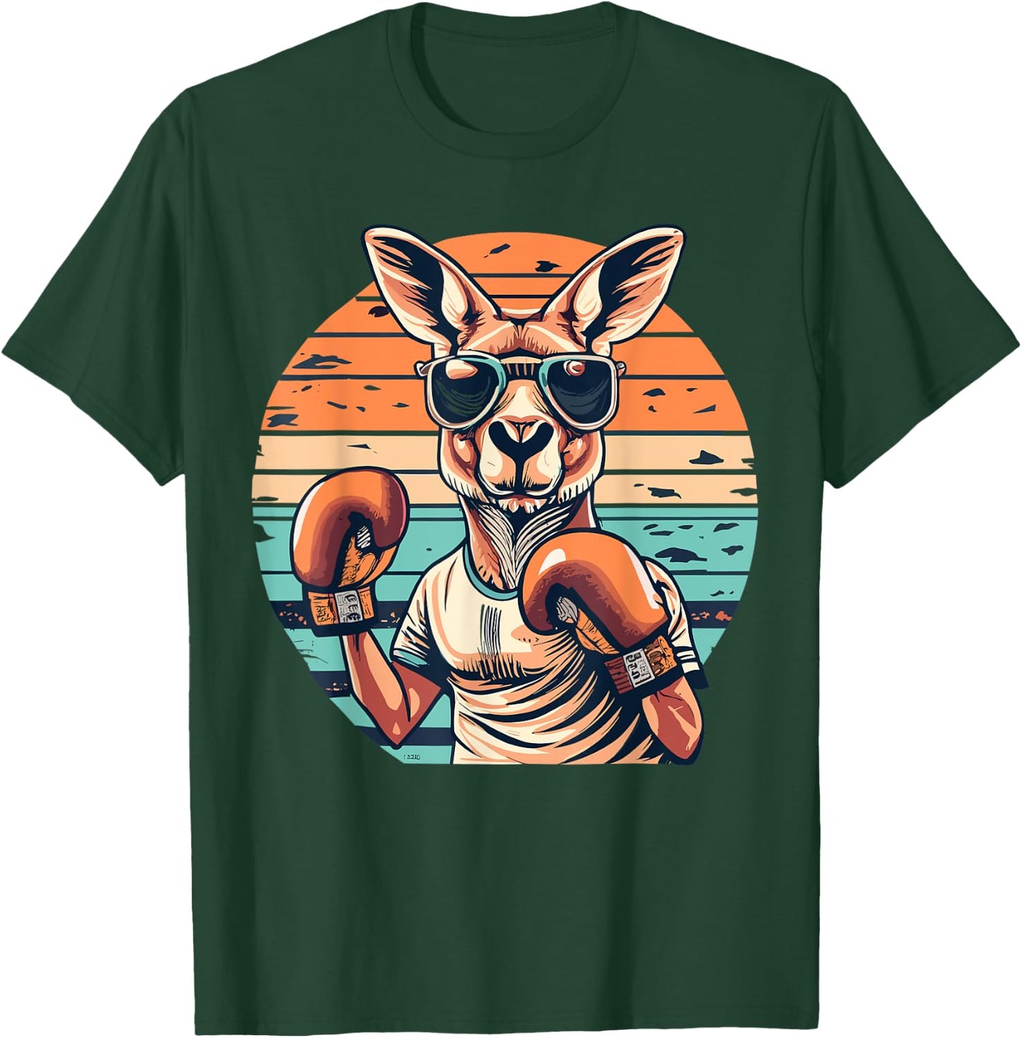 Boxing Roger | Australian Kangaroo | Boxing Boxer Kangaroo T-Shirt - T-Shirt | Forest