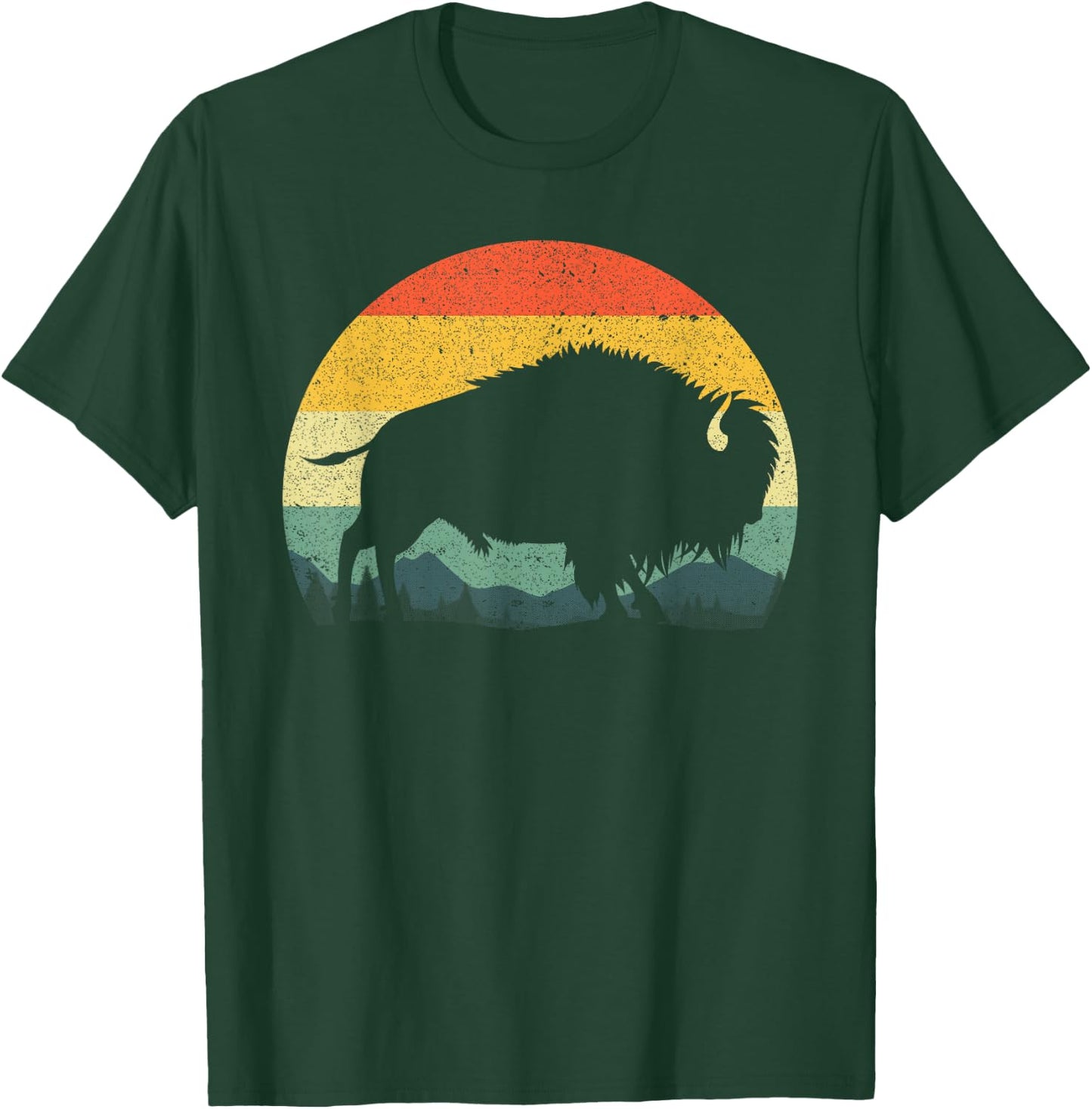 Cool Bison Design Women Kids Buffalo Bison Lovers T-Shirt - T-Shirt | Forest