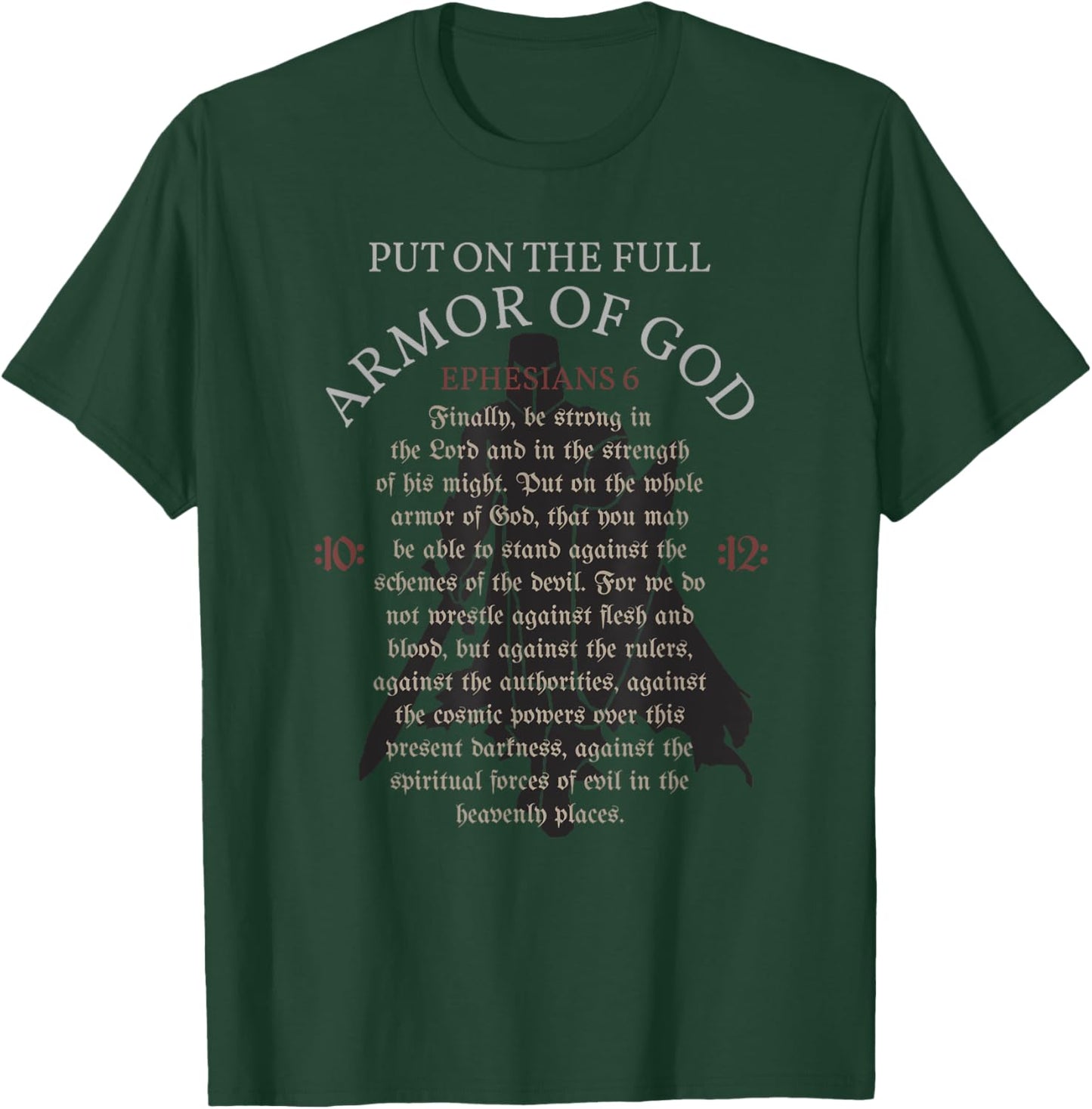 Armor of God Christian Worship Bible Verse T-Shirt - T-Shirt | Forest