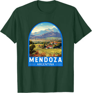 Mendoza Argentina Retro Emblem Vintage T-Shirt - T-Shirt | Forest