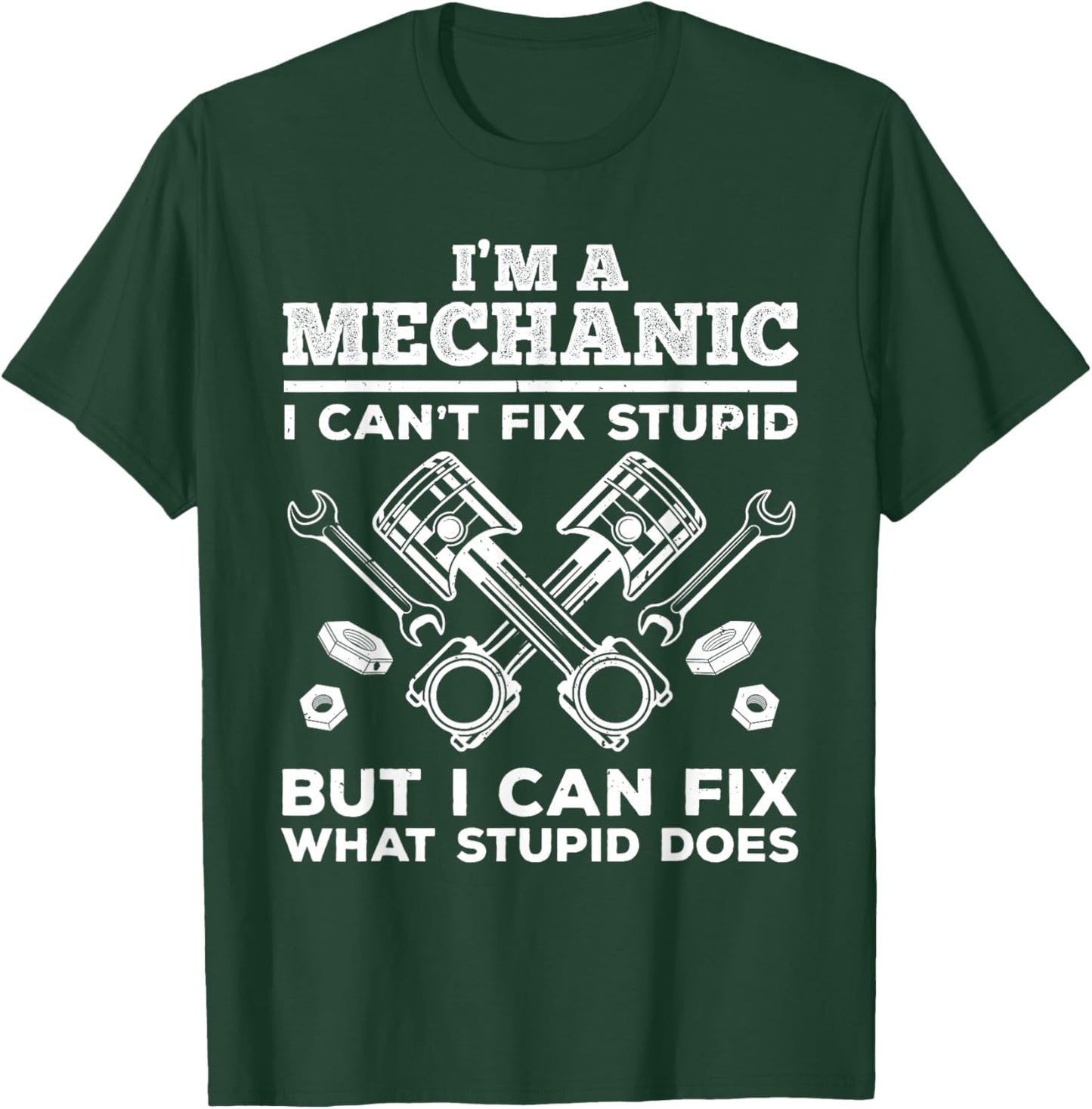 Funny Mechanic Dad Car Auto Diesel Automobile Garage Small T-Shirt - T-Shirt | Forest