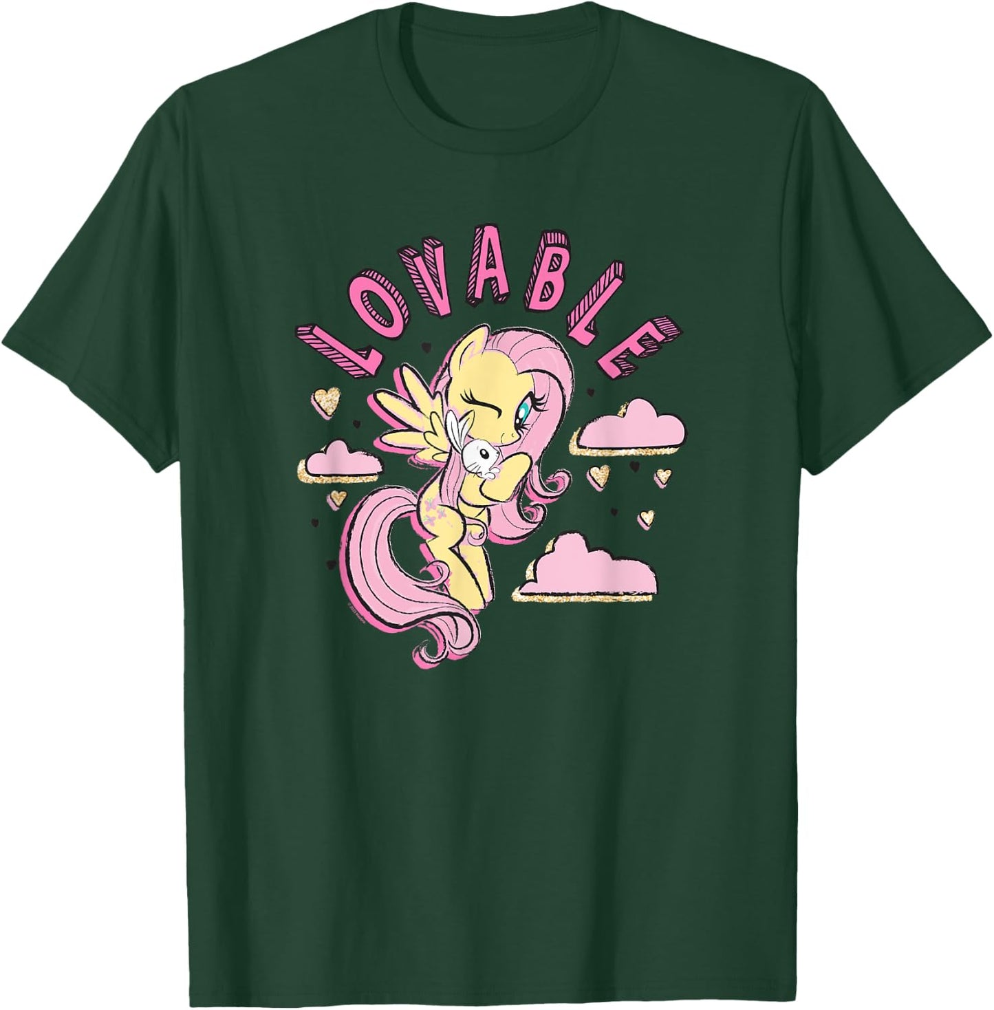 My Little Pony: Friendship Is Magic Fluttershy Lovable Logo T-Shirt - T-Shirt | Forest