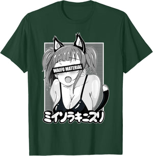 Anime Waifu Hentai Anime Lover Anime Girl Japanese Aesthetic T-Shirt - T-Shirt | Forest