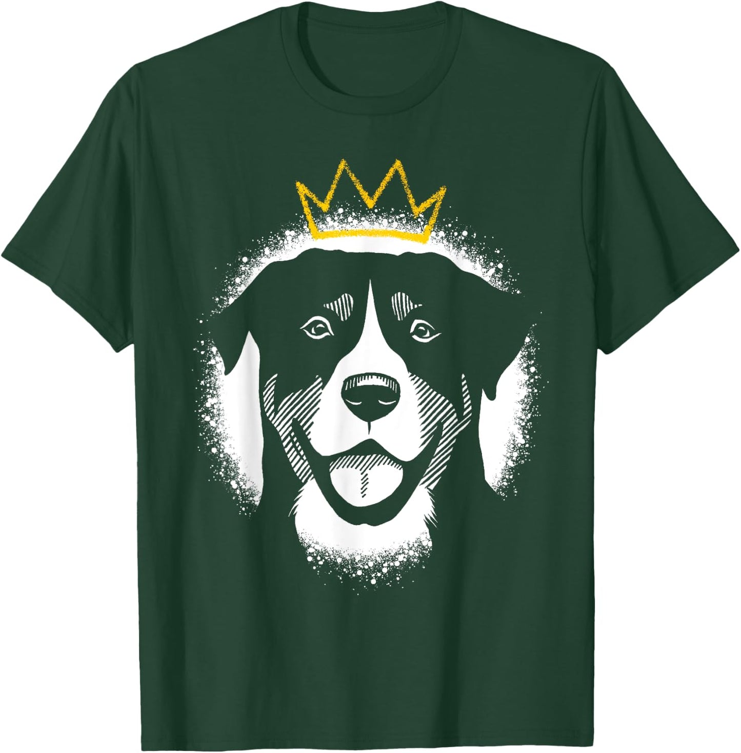 Greater Swiss Mountain Dog with Crown T-Shirt - T-Shirt | Forest