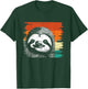 Retro Vintage Sloth Portrait - Animal Nature Lover Zookeeper T-Shirt - T-Shirt | Forest