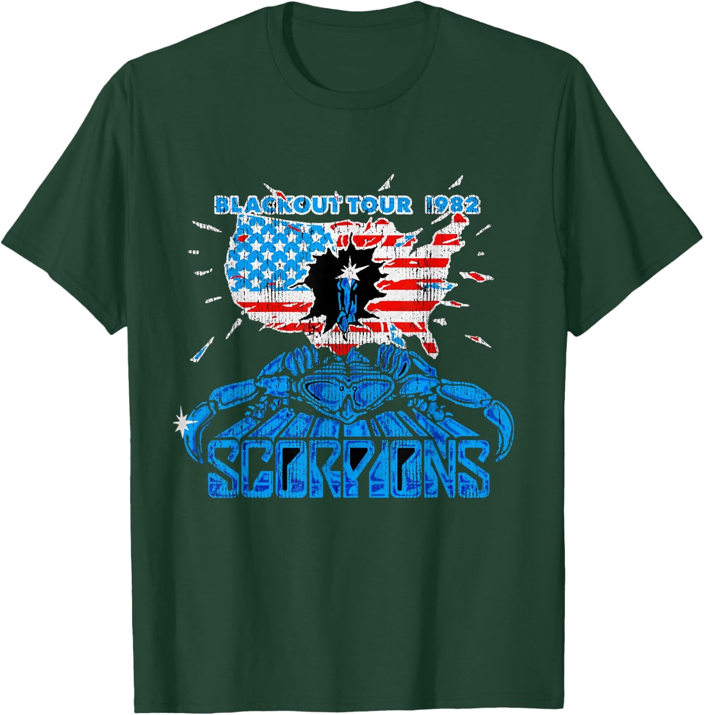 Official Scorpions Blackout USA Tour 1982 Small T-Shirt - T-Shirt | Forest