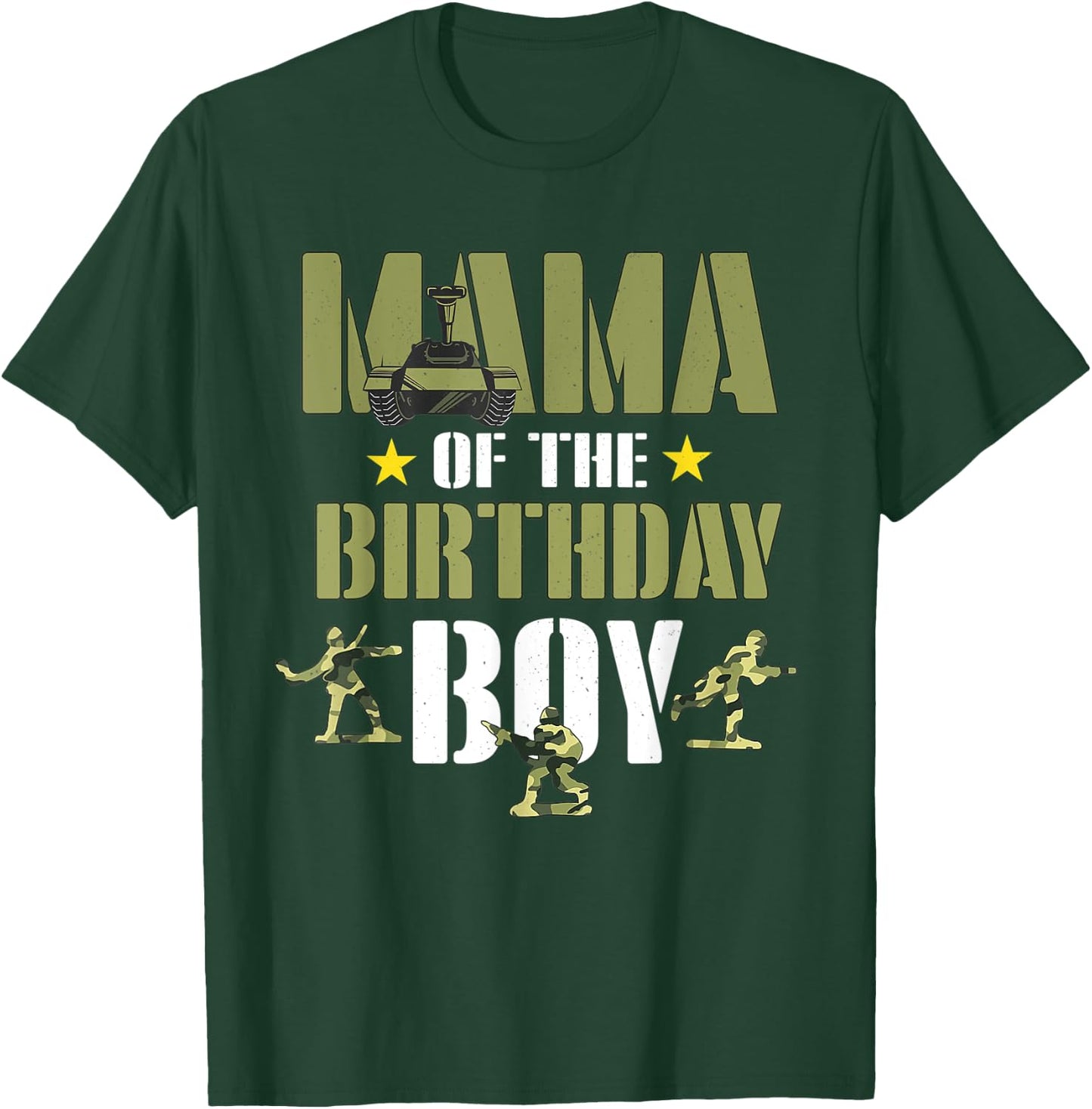 Mama of The Birthday Boy Shirt Army Camouflage Mommy Mom 1st T-Shirt - T-Shirt | Forest