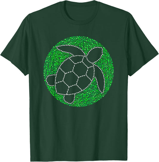 Sea Turtle Green Polka Dot Day 2023 Boys Girls Art Teacher T-Shirt - T-Shirt | Forest