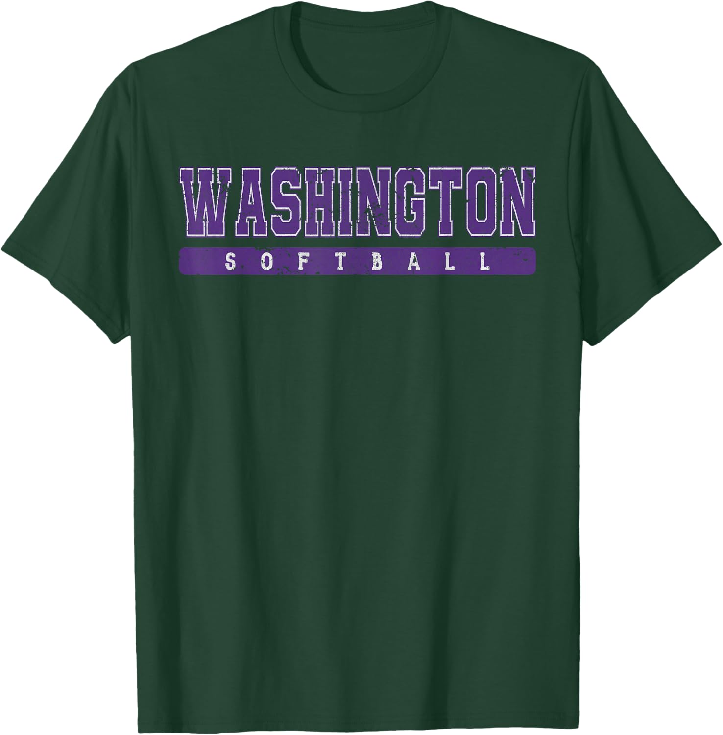 Washington Softball Purple Vintage Text. T-Shirt - T-Shirt | Forest