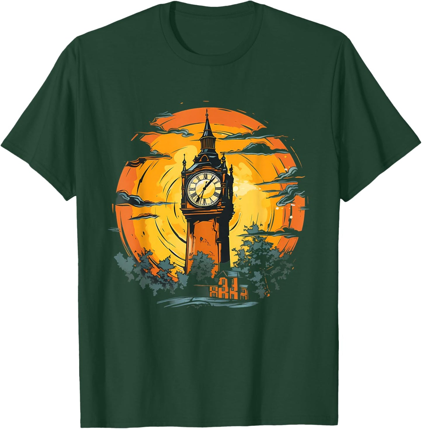 Retro Style Great Clock Tower T-Shirt - T-Shirt | Forest