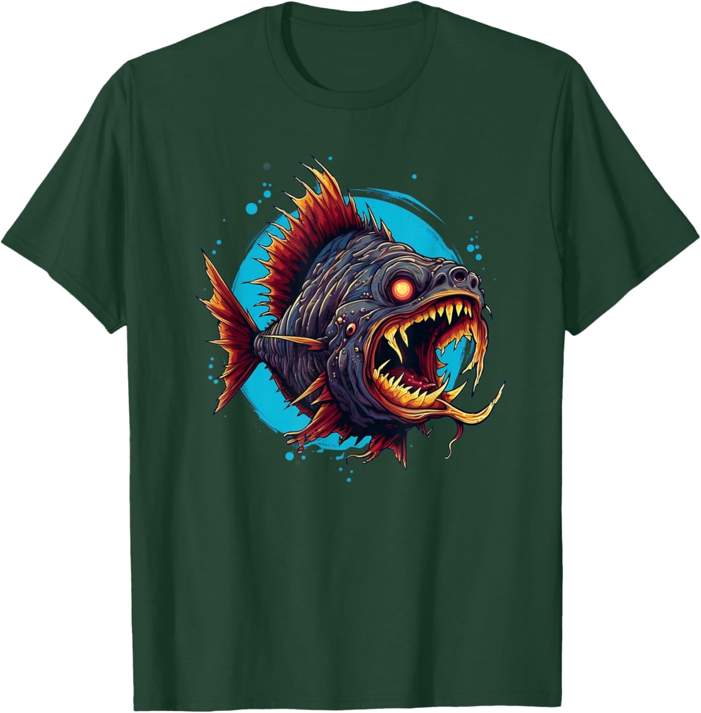 Crazy looking Piranha for Monster Fish Lovers T-Shirt - T-Shirt | Forest