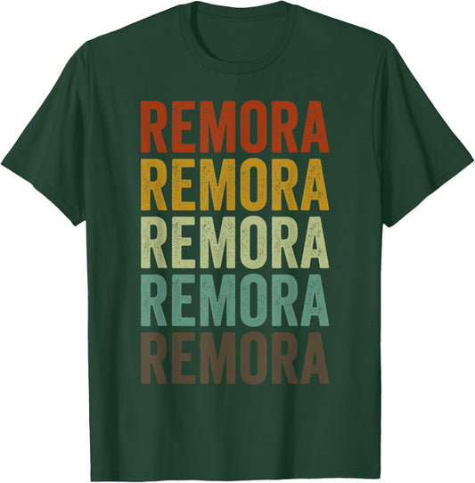 Remora Fish Retro T-Shirt - T-Shirt | Forest
