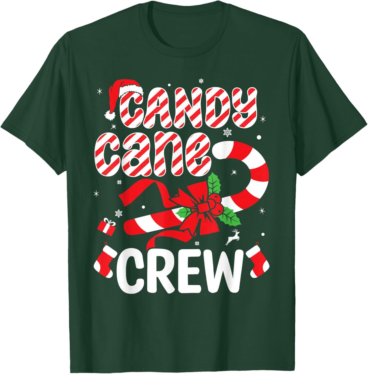 Candy Cane Crew - Funny Christmas Holiday Men Women T-Shirt - T-Shirt | Forest