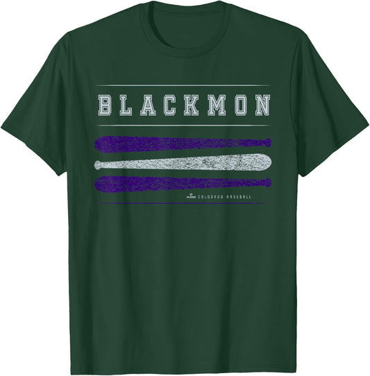 Vintage Baseball Bat Gameday Charlie Blackmon Colorado MLBPA T-Shirt - T-Shirt | Forest