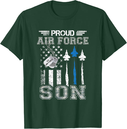 Proud Air Force Son US Air Force Graduation Son Gifts T-Shirt - T-Shirt | Forest
