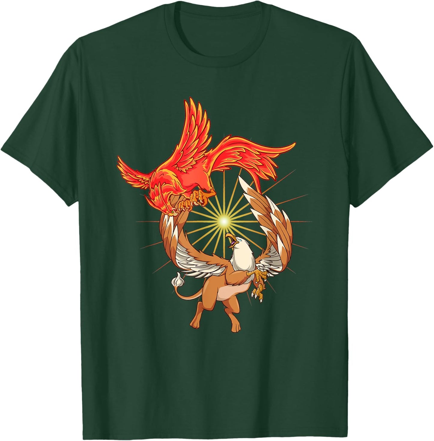 Animals of mythology - phoenix vs griffin T-Shirt - T-Shirt | Forest