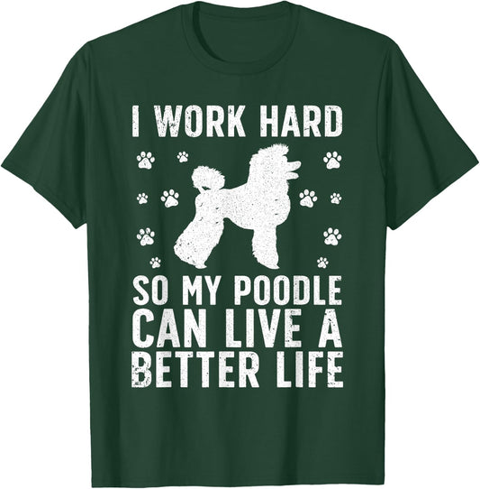 Funny Poodle Design Women Kids Standard Poodle Lover T-Shirt - T-Shirt | Forest