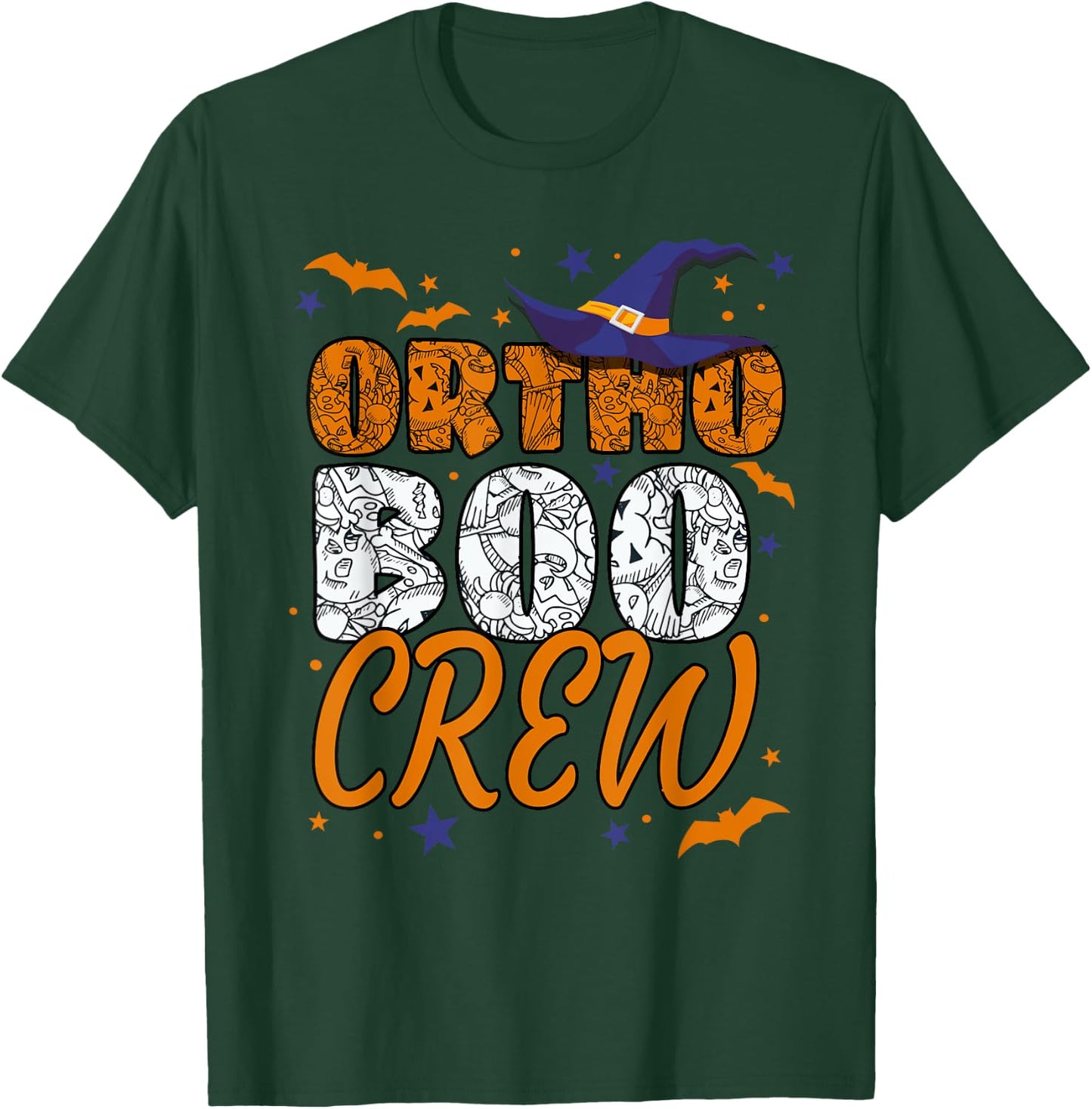 Ortho Boo Crew Halloween Orthopedic Nurse Matching T-Shirt - T-Shirt | Forest